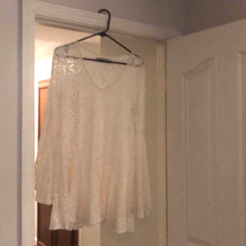 Free People | Beach Crochet Bell Sleeve Dress